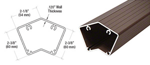 CRL Matte Bronze 100 Series 42" 135º Surface Mount Post Only