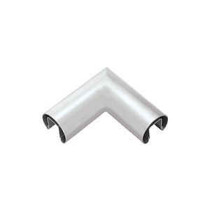 CRL Mill Aluminum 4" x 2-1/2" Oval 90 Degree Horizontal Corner for 1/2" or 5/8" Glass Oval Cap Railing