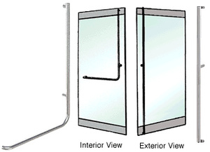 CRL-Blumcraft® Polished Stainless Right Hand Reverse Rail Mount "F" Exterior Dummy Handle