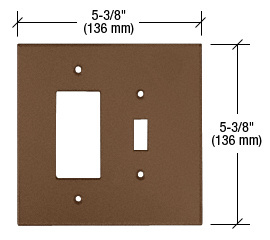 CRL Bronze Designer and Toggle Combo Acrylic Mirror Plate