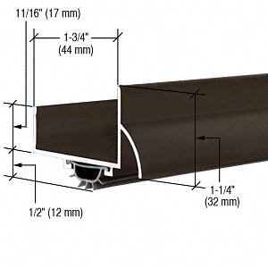 CRL 31-3/4" Dark Bronze Anodized U-Shape Door Bottom