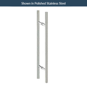 Brushed Stainless Steel (H) Style Back To Back Handle 36" CTC/48" Overall