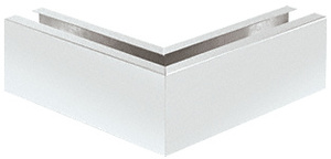 CRL Satin Anodized 12" 90º Mitered Corner Cladding for B7S Series Heavy-Duty Square Base Shoe
