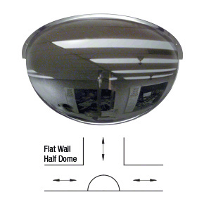 CRL 18" Diameter 180º Acrylic Half Dome Mirror