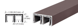 CRL Duranodic Bronze Aluminum Plastic Lined Double Upper Channel