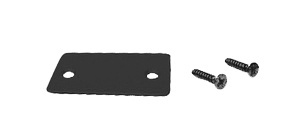 CRL Matte Black End Cap with Screws for Shallow U-Channel