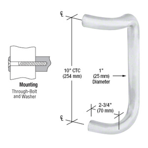 CRL Satin Anodized 10" Single Offset Door Pull