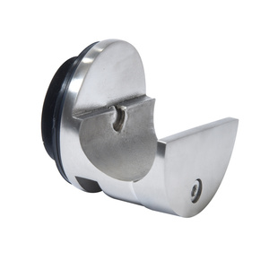 CRL Brushed Stainless Laguna Top Sliding Tube Glass Mount Clamp