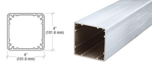 CRL Clear Anodized Standard 4" x 4" Square 36" Long Post