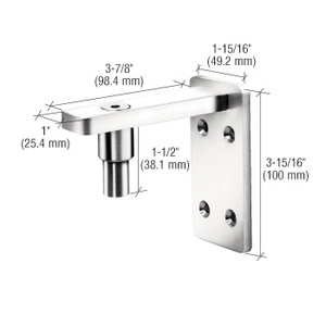 CRL Polished Stainless Wall Mount Gate Pivot