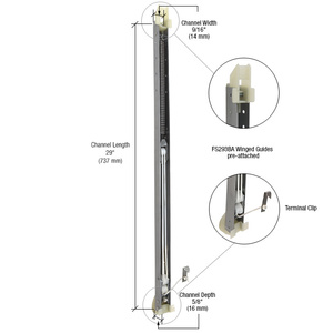 CRL 2830 Window Channel Balance with FS293BA Guides Attached