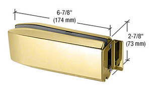 CRL Brass PTH Series Glass Mounted Long Patch Lock Keeper