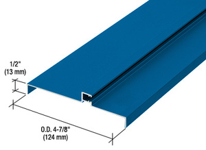 CRL 487 Powder Coated OfficeFront™ Transom Frame Head Insert for 1-1/2" Face Trim - 24'2"