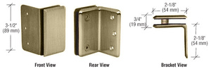 CRL Brushed Bronze Pinnacle and Prima Series Wall Mount Bracket