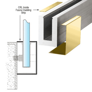 CRL Polished Brass 120" Inside Fascia Cladding for CRL's Laminated Base Shoe