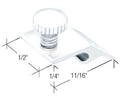 CRL White 1/2" x 11/16" x 1/4" Storm Door Panel Clip