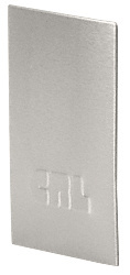 CRL Brushed Stainless Grade 304 End Caps for B7S Series Heavy-Duty Square Base Shoe
