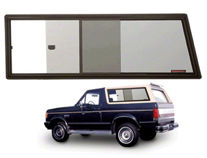 CRL 1966-1977 Ford Bronco Side Slider With Dark Tint Glass
