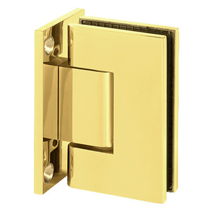 Polished Brass Wall Mount with Full Back Plate Adjustable Designer Series Hinge