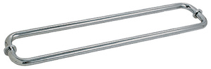 CRL Polished Nickel 24" BM Series Back-to-Back Tubular Towel Bars With Metal Washers