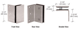 CRL Brushed Nickel Geneva Series Wall Mount Bracket