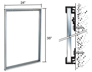 CRL Satin Anodized 24" x 36" Aluminum Mirror Frame