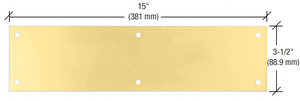CRL Polished Brass 3-1/2" x 15" Push Plate