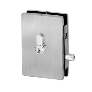 CRL Brushed Stainless EUR Series Center Housed Patch Lock