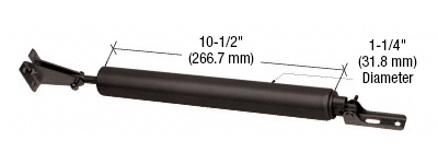 CRL Black Standard Duty Screen and Storm Door Pneumatic Closer