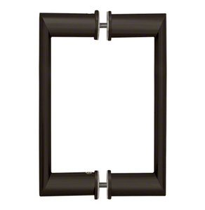 CRL 8" Oil Rubbed Bronze Back-to-Back Oval/Round Pull Handle