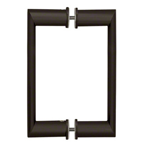 CRL 8" Oil Rubbed Bronze Back-to-Back Oval/Round Pull Handle