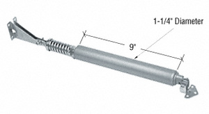 CRL Aluminum Heavy-Duty Storm Door Pneumatic Closer with Shock Spring