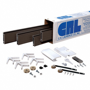 CRL Champion Series Bronze Powder Coated 32" x 82" Super Heavy-Duty Extruded K.D. Sliding Screen Door Kit