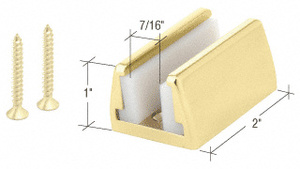CRL Polished Brass Hydroslide Sliding Door Floor Guide Kit