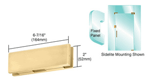 CRL Polished Brass EUR Series Sidelite or Glass Door Mounted Keeper