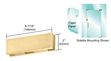 CRL Polished Brass EUR Series Sidelite or Glass Door Mounted Keeper