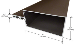 CRL-U.S. Aluminum 5" Triple Glaze Non-Thermally Broken Mullion, Dark Bronze/Black Anodized Class 1 - 24'-2"