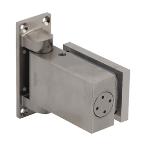 CRL Satin Nickel Vernon Oil Dynamic 'All-Glass' One Way Door Hinge