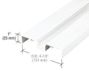 CRL 487 White KYNAR OfficeFront™ Deep Pocket Glazing Insert - 24'-2"