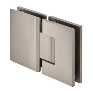 CRL Brushed Nickel Melbourne 180 Degree Glass-to-Glass Hinge