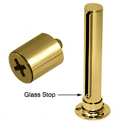 CRL Polished Brass 1/4" Glass Stop