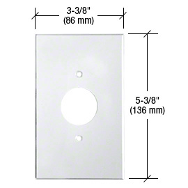 CRL Clear Single Plug 1-3/8" Hole Acrylic Mirror Plate