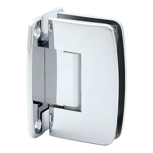 Polished Chrome Wall Mount with "H" Back Plate Adustable Valencia Series Hinge