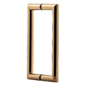 Polished Brass 8" Mitered Style Back to Back Handles