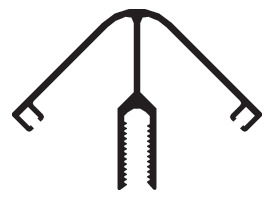 CRL-U.S. Aluminum Clear Anodized 135º Division Bar Face - 24'-2"