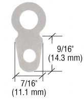 CRL Small Oval Eyelet Flat Metal Type Hangers