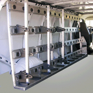 CRL Aluminum 96" x 46" Interior Glass Rack for Standard Cargo Van