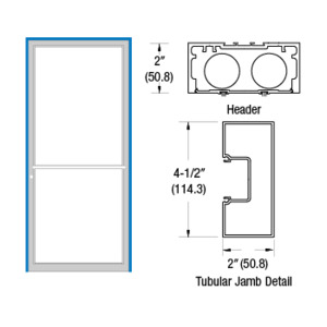 CRL-U.S. Aluminum Custom Size Bone White KYNAR® Paint Series 451 Tubular Center Hung Up and Over Frame Complete (1F)
