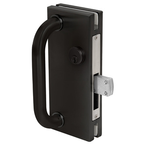 CRL Dark Bronze 4" x 10" Non-Handed Anodized  Center Lock With Deadthrow Latch