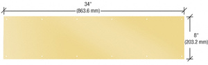 CRL 8" x 34" Polished Brass Kick Plate for 36" Doors